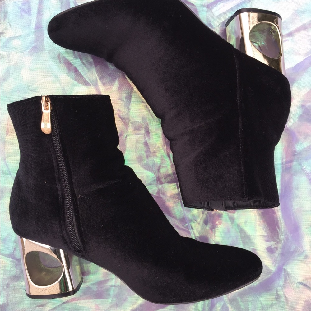 Cape Robbin Velvet Ankle Boots